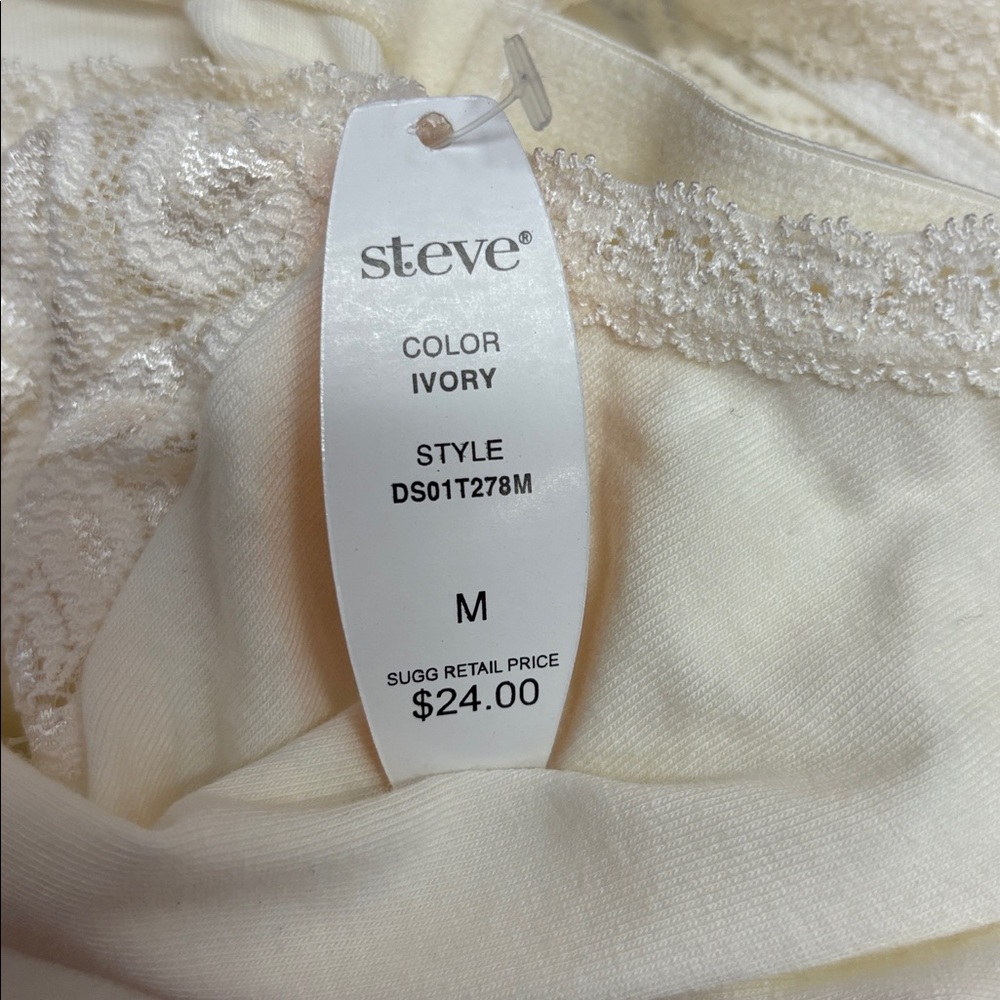 NWT Steve Lace Trim Cream Camisole Size M - Picture 6 of 6